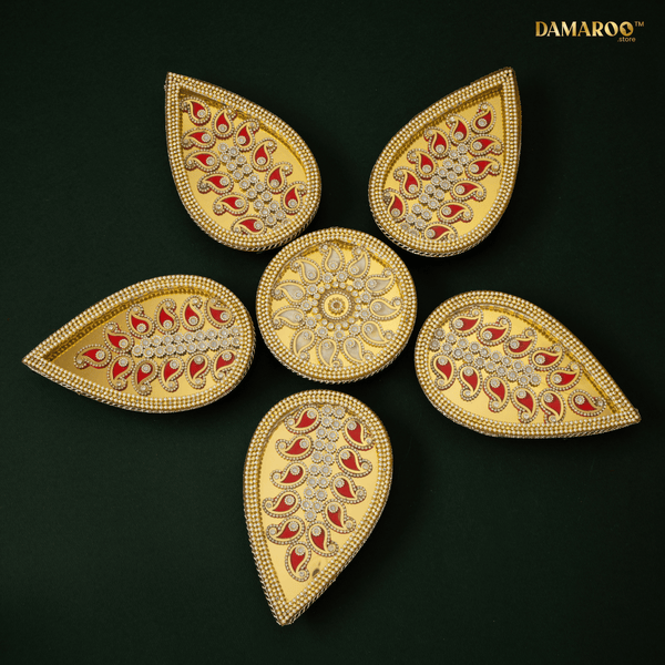 Kundan Kairi Royal LED Rangoli Set of 6