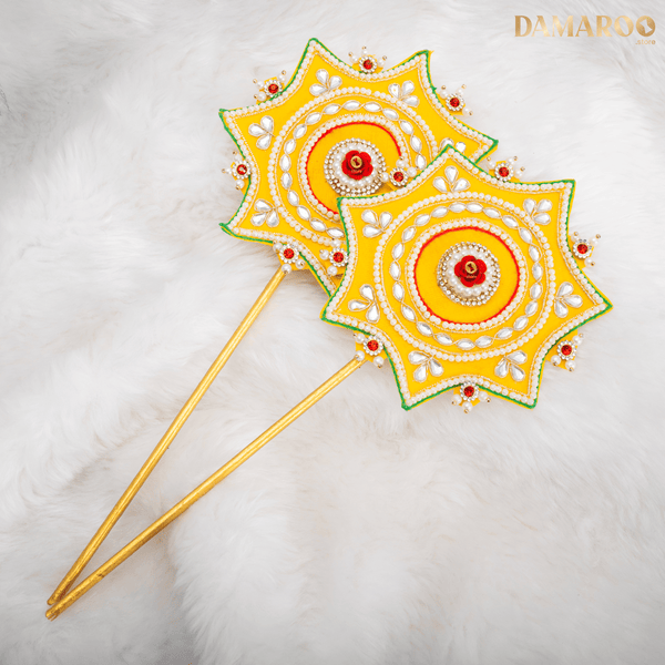 Set of 2 | Sunburst Elegance Pankhi Set - 30cm