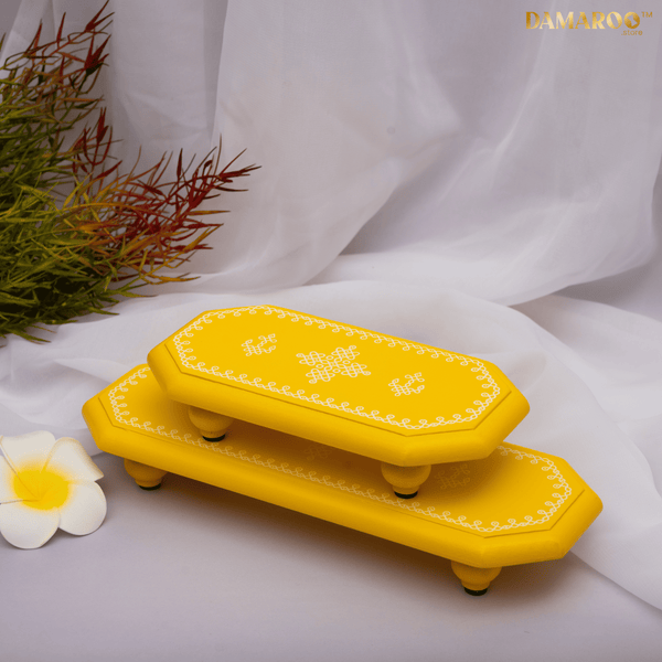 Kolam Saptrangi Pooja Chowki Set of 2